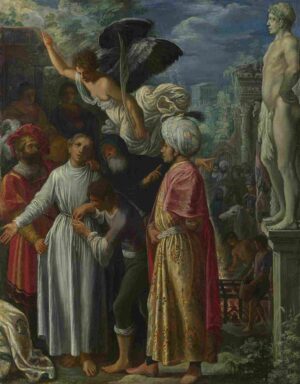 نقاشی Adam Elsheimer - Saint Lawrence prepared for Martyrdom