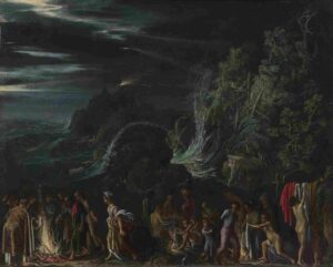 نقاشی Adam Elsheimer - Saint Paul on Malta