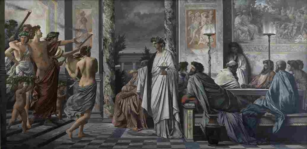 نقاشی Anselm Feuerbach – Plato's symposium