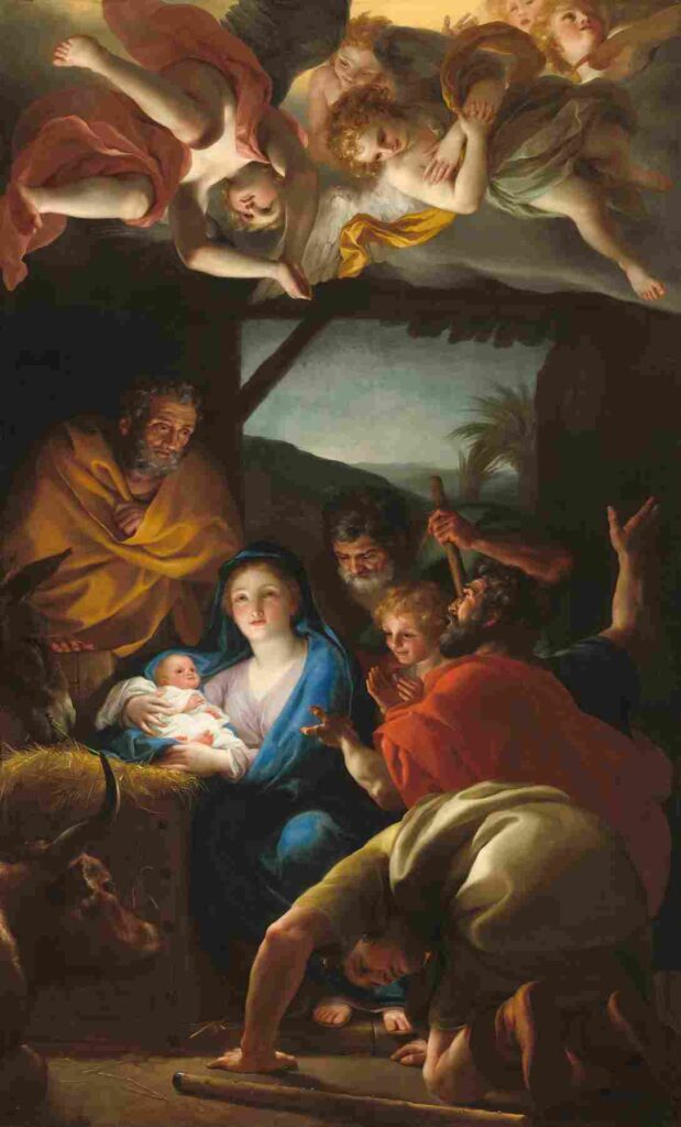 نقاشی Anton Raphael Mengs - The Adoration of the Shepherds