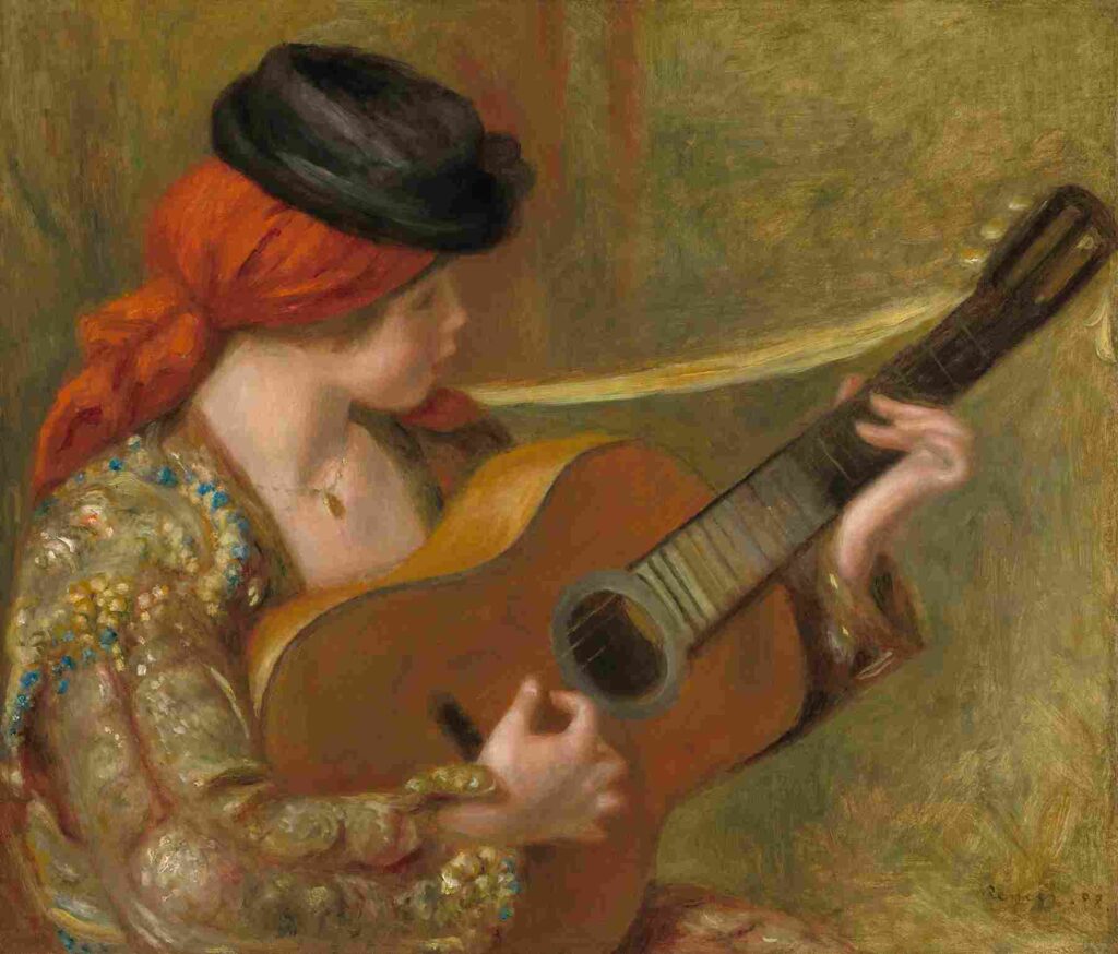 نقاشی Auguste Renoir - Young Spanish Woman with a Guitar