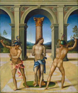 نقاشی Bacchiacca - The Flagellation of Christ