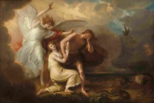 نقاشی Benjamin West - The Expulsion of Adam and Eve from Paradise