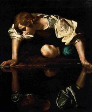 نقاشی Caravaggio – Narcissus, circa 1600