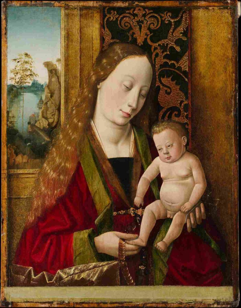 نقاشی Circle of Hans Traut - Virgin & Child 1500