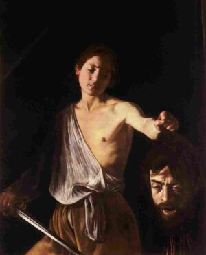 نقاشی David with the Head of Goliath 1610 (italy)