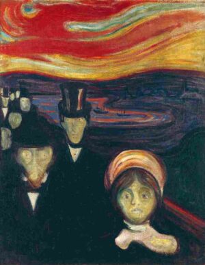 نقاشیEdvard Munch – Anxiety, 1894