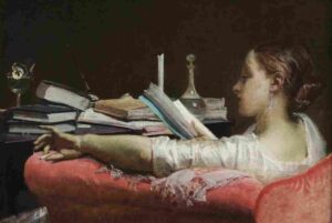 نقاشی Federico Faruffini – The reader (Clara)