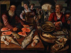 نقاشی Fish Market 1568 Joachim Beuckelaer