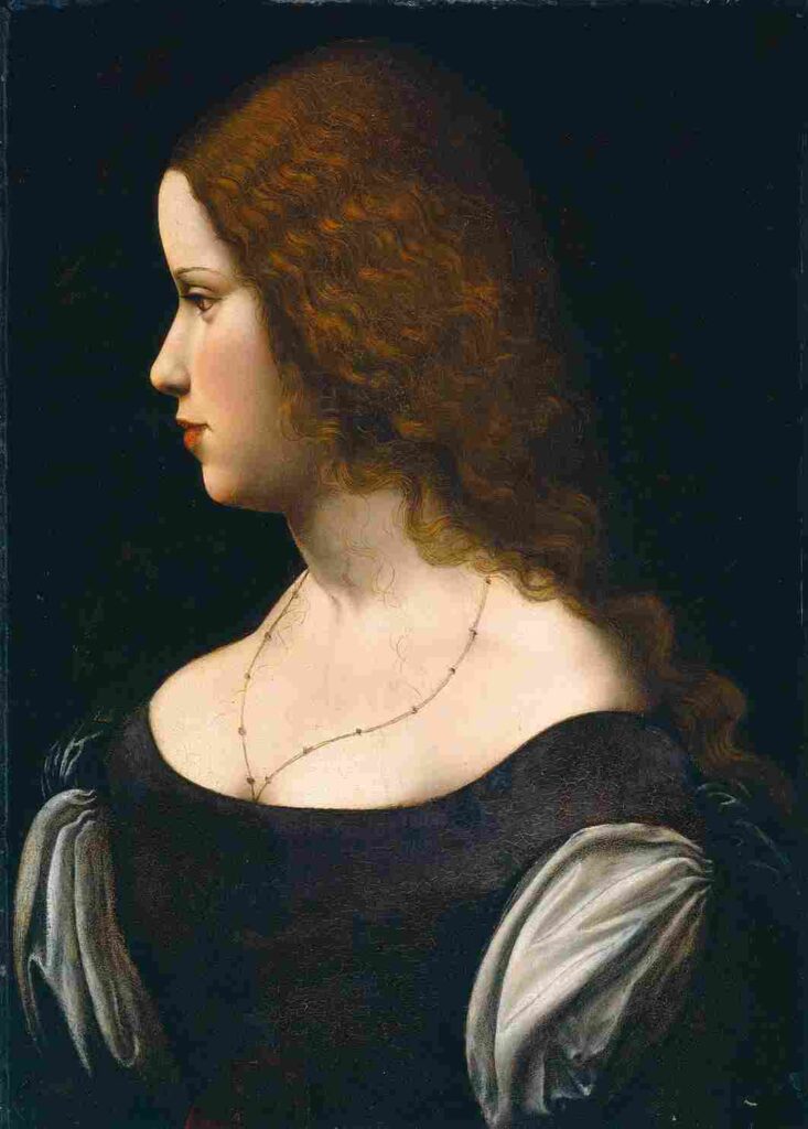 نقاشی Follower of Leonardo da Vinci - Portrait of a Young Lady