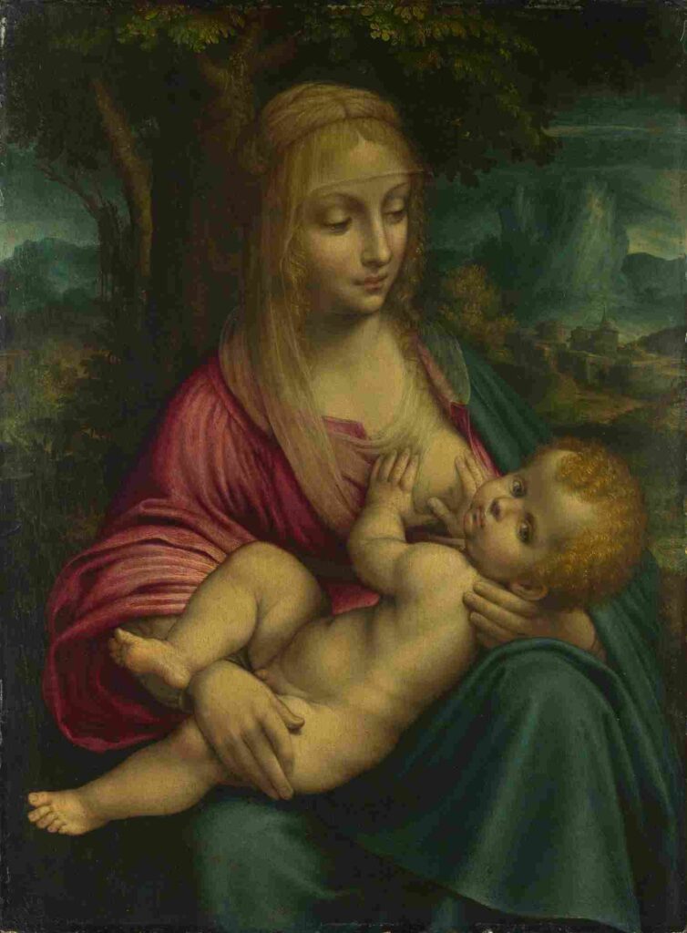 نقاشی Follower of Leonardo da Vinci - The Virgin and Child