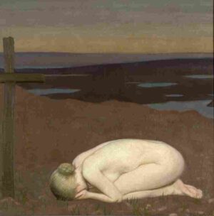 نقاشی George Clausen – Youth mourning1916