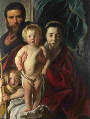 نقاشی Jacob Jordaens - The Holy Family and Saint John the Baptist