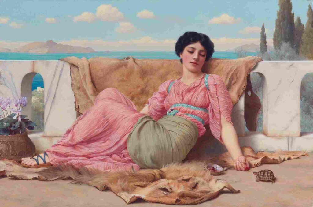 نقاشی John Godward - The Quiet Pet 1906