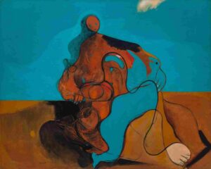 نقاشی Max Ernst – The kiss1927