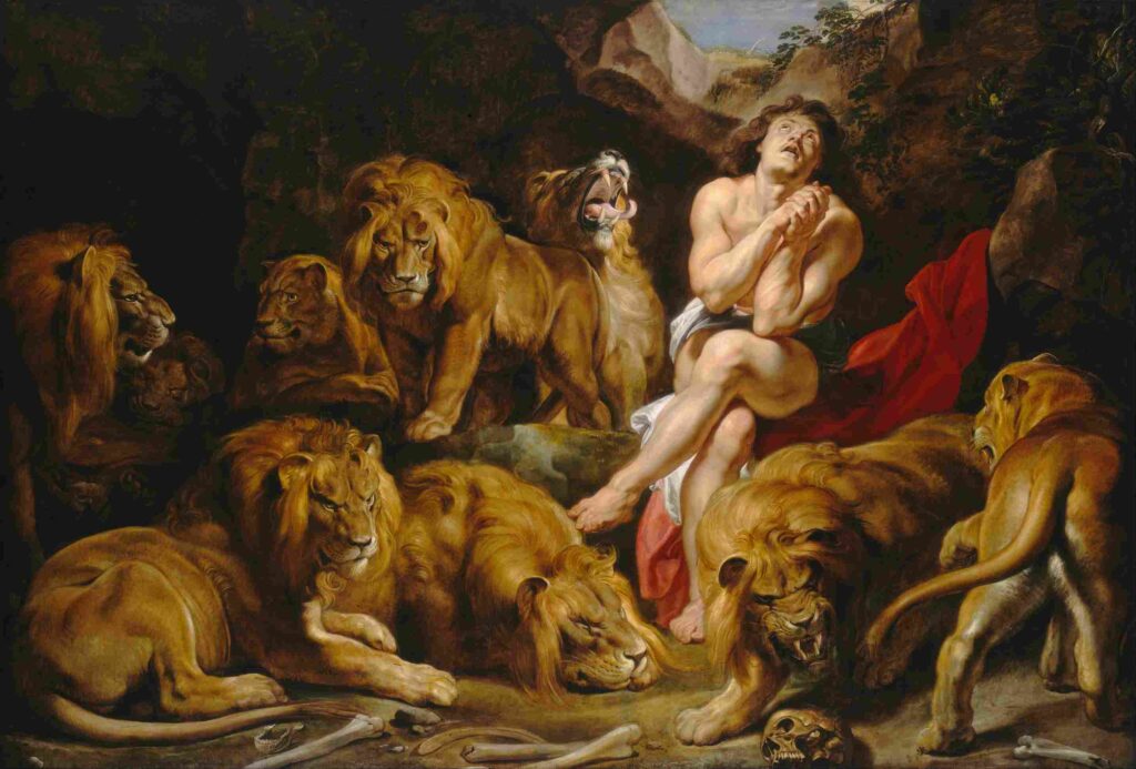 نقاشی Peter Paul Rubens – Daniel in the lion’s den circa 1614