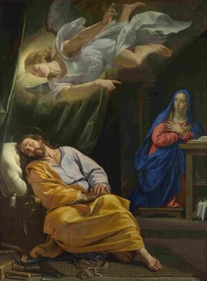 نقاشی Philippe de Champaigne - The Dream of Saint Joseph