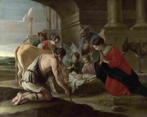 نقاشی The Le Nain Brothers - The Adoration of the Shepherds