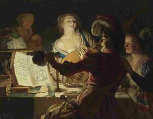 نقاشی Van Honthorst - Der liederliche student1625