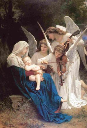 نقاشی William-Adolphe Bouguereau - Song of the Angels 1881