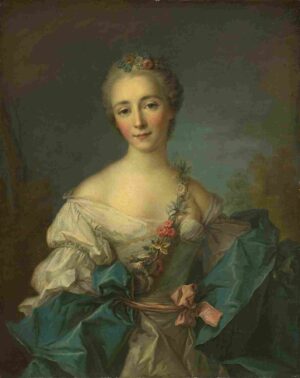 نقاشی after Jean-Marc Nattier - Portrait of a Young Woman