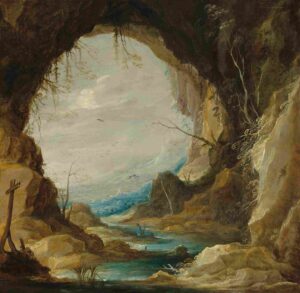 نقاشی David Teniers the Younger - Vista from a Grotto