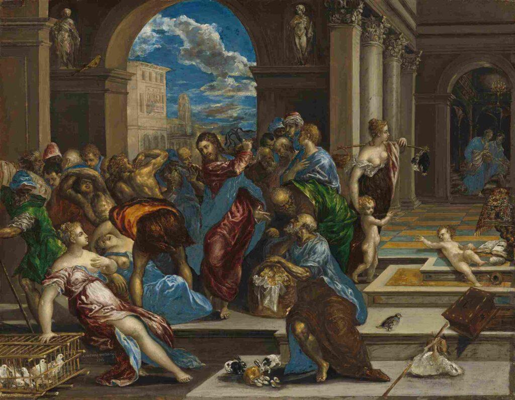 نقاشیEl Greco - Christ Cleansing the Temple