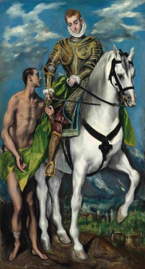 نقاشیEl Greco - Saint Martin and the Beggar