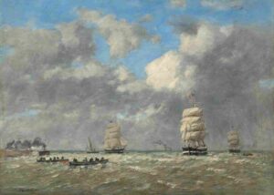 نقاشیEugène Boudin - Le Havre