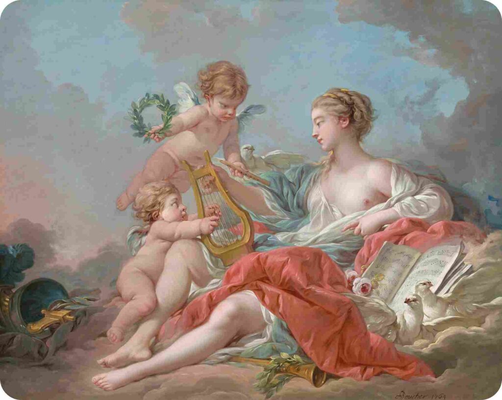 نقاشیFrançois Boucher - Allegory of Music