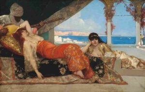 نقاشیJean Joseph Benjamin Constant - The Favorite of the Emir