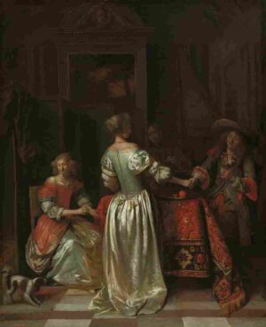 نقاشی Pieter de Hooch - The Greeting