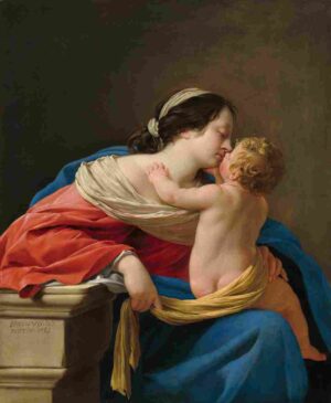 نقاشی Simon Vouet - Madonna and Child