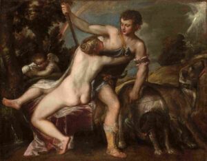 نقاشیTitian and Workshop - Venus and Adonis