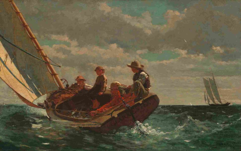 نقاشیWinslow Homer - Breezing Up A Fair