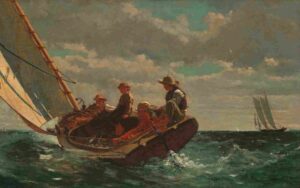 نقاشیWinslow Homer - Breezing Up A Fair