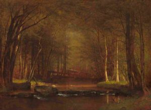 نقاشیWorthington Whittredge - Trout Brook in the Catskills